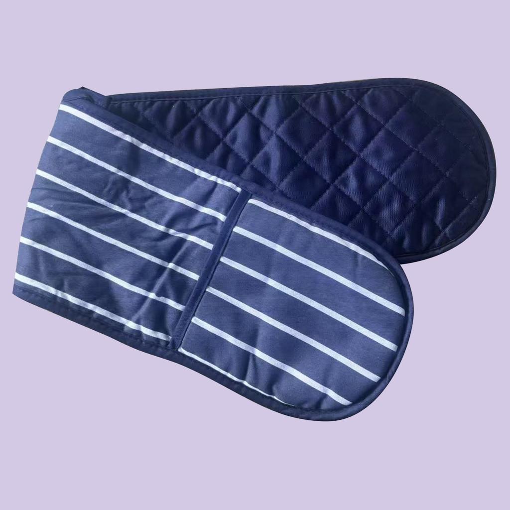 Cotton Oven Mitts With Long Sleeve Heat Resistant For Cooking And Baking Safety