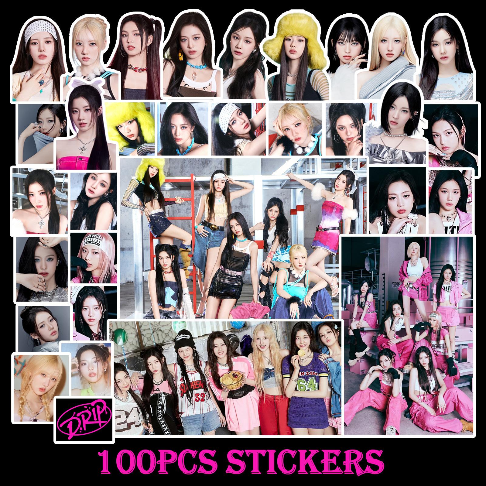 

100 Stickers For Korean Groups, Celebrities, Trendy Computers, Water Bottles, Phone Cases, Stickers one size