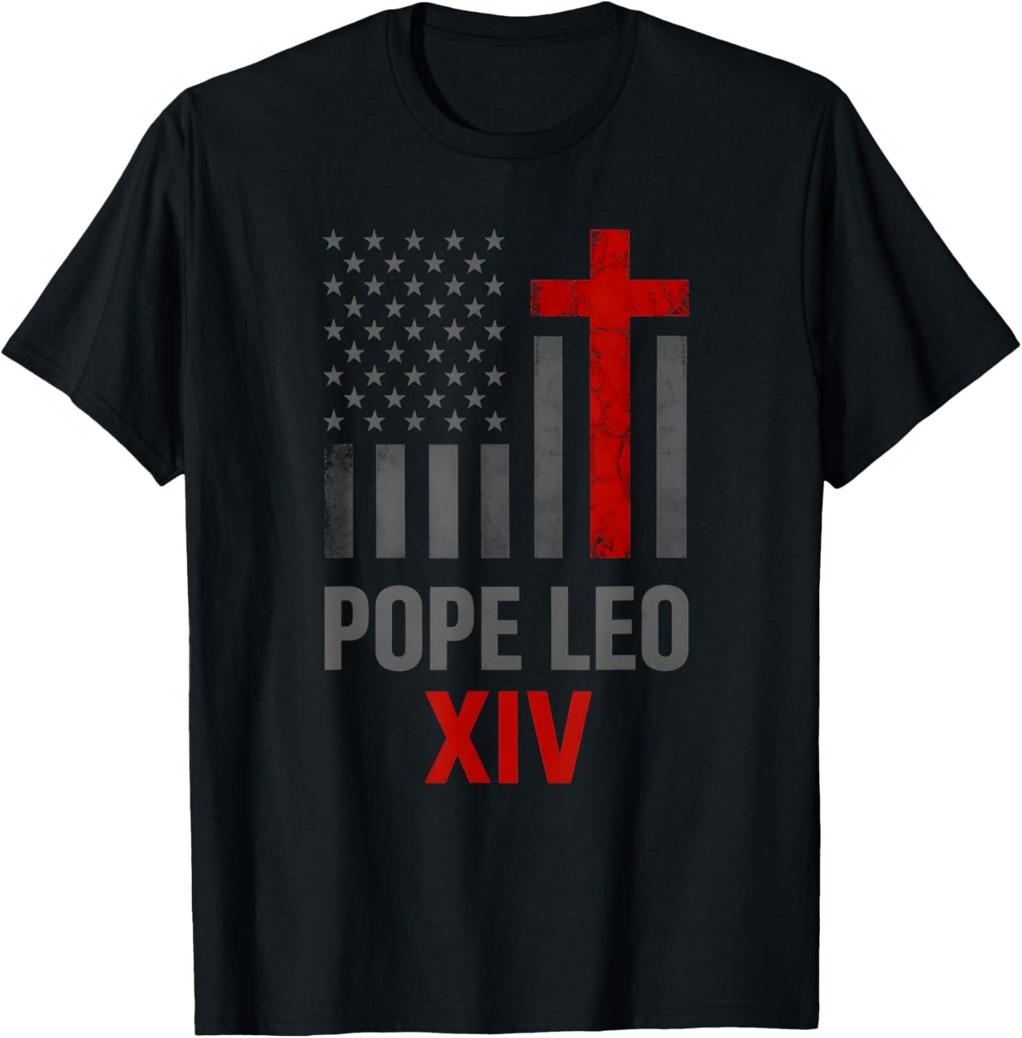 First American Pope Leo XIV Catholic Religious Men Women T-Shirt Mens Womens Tees Top L