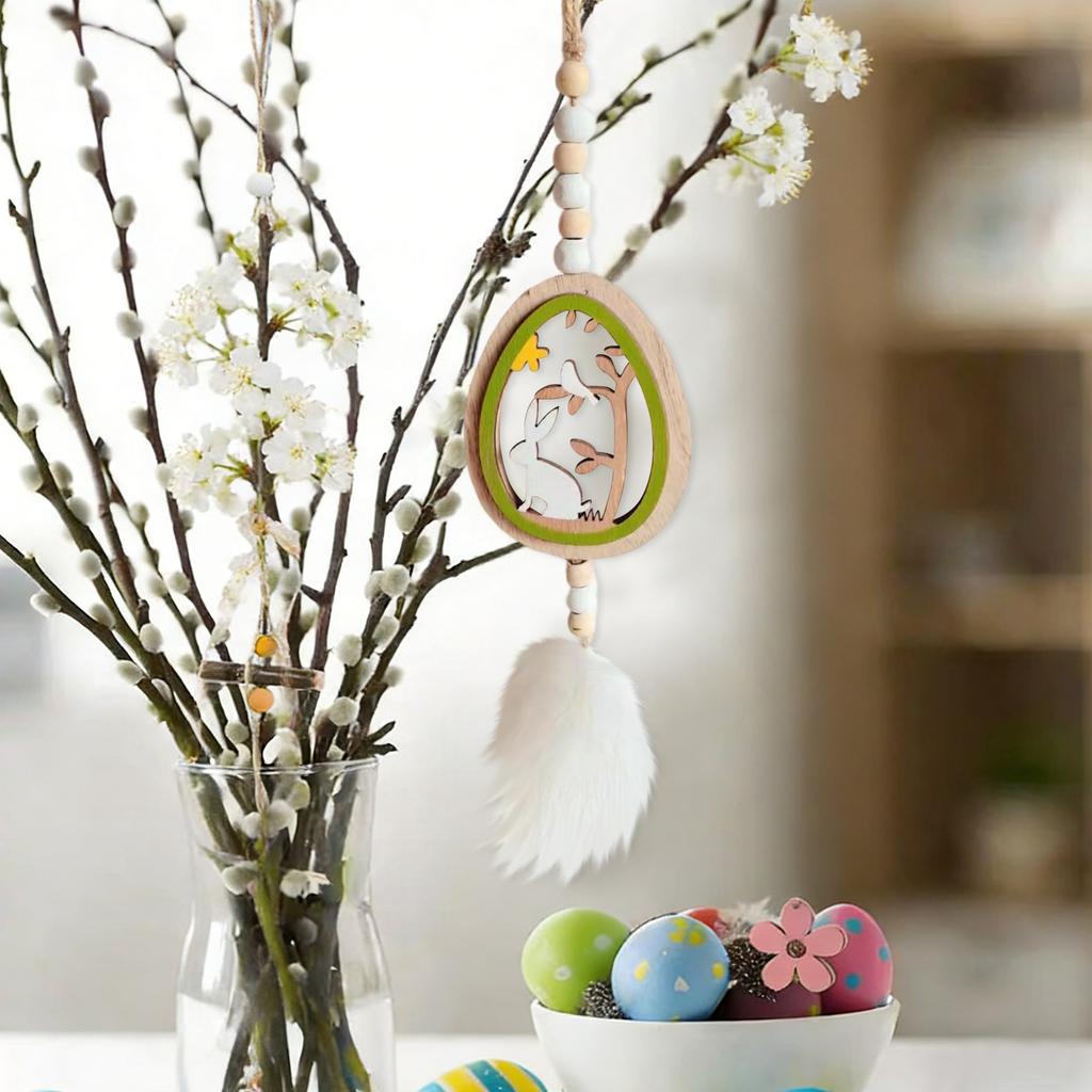 Fun Wooden Easter Hanging Decorations Festive Home Ornaments For Easter