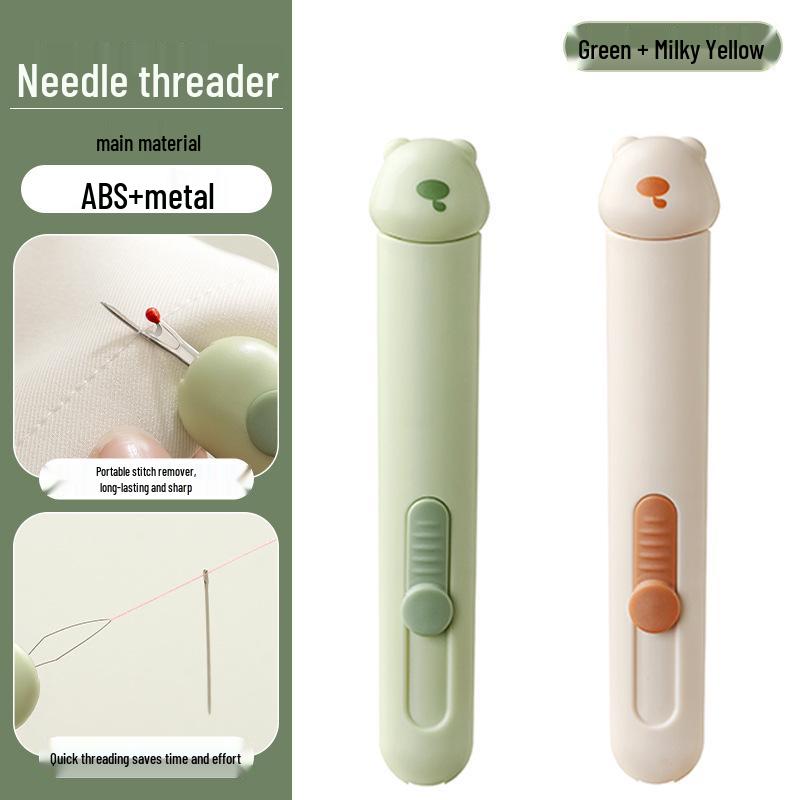 Little Bear 2-in-1 Needle Threader & Stitch Ripper with Needle Case