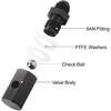 6AN 8AN 10AN Male Fuel Cell Tank Rollover Vent Valve Aluminum Black with  valve exhaust system