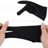 2 Black 2 Finger Stain Resistant Artist Drawing Gloves for Any Drawing Table, Right and Left Hand Drawing Gloves