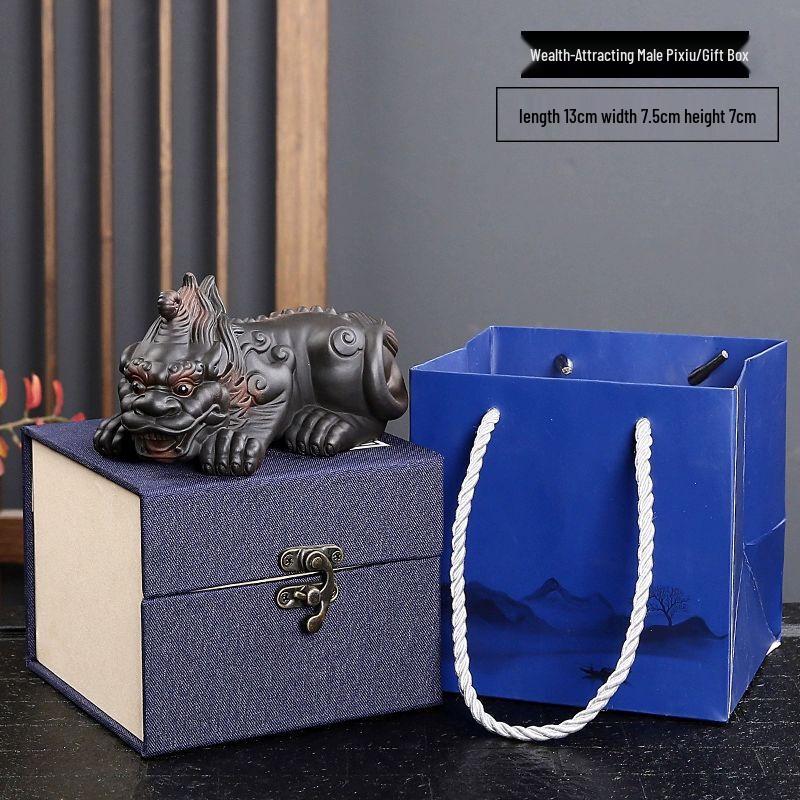 Пурпурная керамика Пиксю Чайный питомец Пара