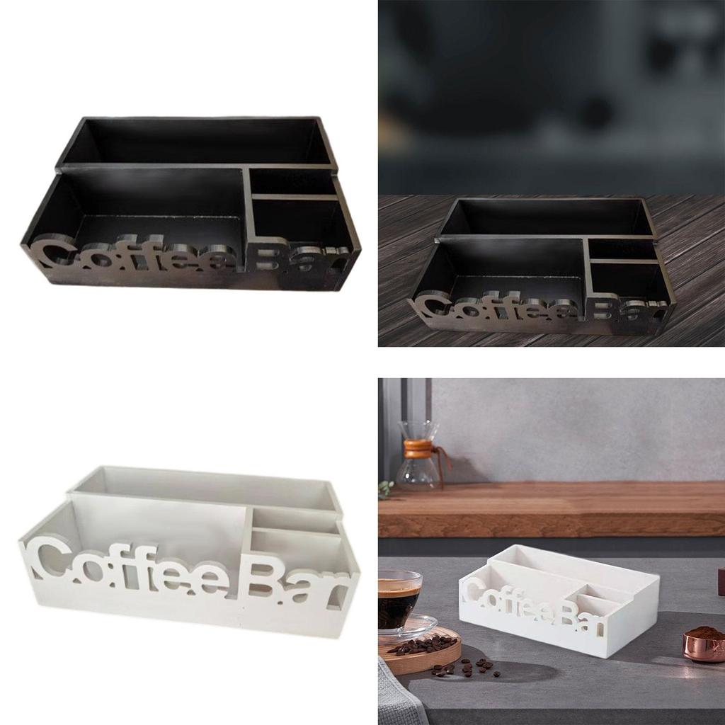 Holz Kaffeestation Organizer Bauernhaus Tee Gewürz Organizer Aufbewahrungskorb für Lounge Café Kaffeebar Hotel Arbeitsplatte