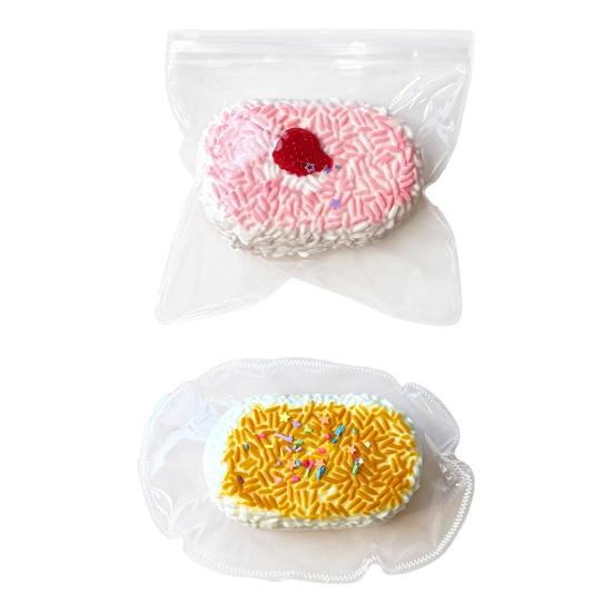 Simulated Rice Ball Squeeze Toy Food Grade Silicone Rice Ball Decompression Toy Stress Relief Simulation Food Sensory Fidget Toy