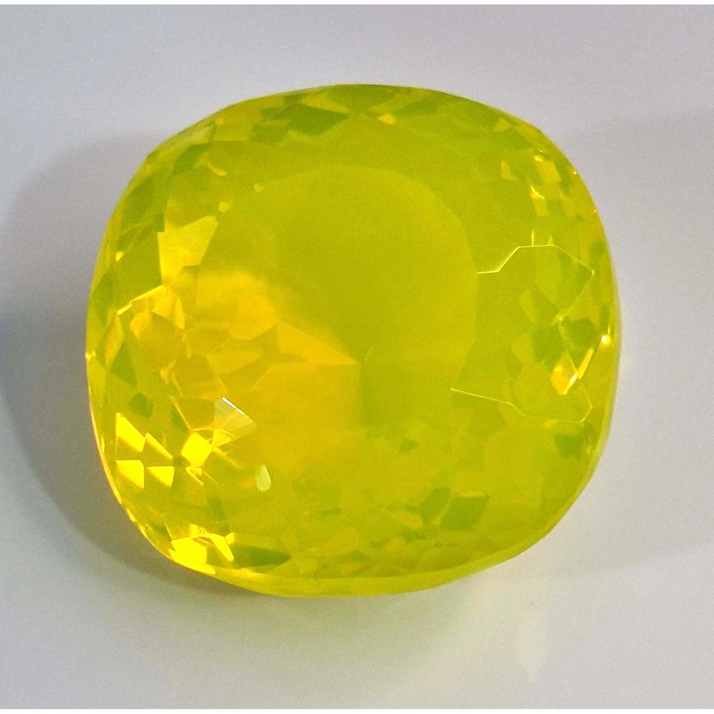 Neon Yellow Welo Opal 112-114 Ct Cushion Cut Certified Stunning Loose Gemstone