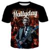 Most Popular Pop Singer Johnny Hallyday 3D Printed T-shirt Men Women Rock Casual Streetwear Clothes Hip Hop Harajuku Tops