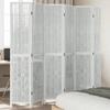 VidaXL Room Divider 6 Panels, Room Separator, Privacy Screen, Folding Screen Bedroom Living Room, White Wood 358683