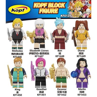 The Seven Deadly Sins Minifigure Games Comic Toy Building Blocks Kids Toys KF6129