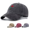 Rose Flower Embroidered Baseball Hat for Men and Women, Outdoor Sun Protection Peaked Cap, Casual and Versatile Style