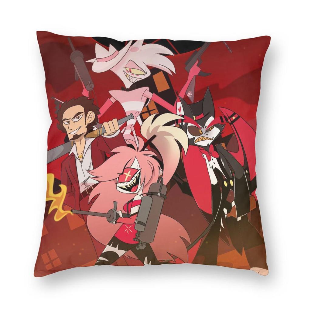 Hazbins Hotels Vox Kissenbezug Druck Polyester Kissenbezug Dekoration Kissenbezug Abdeckung Zuhause Quadratisch 45X45cm