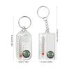 Portable Small Keychain Thermometer Compass Outdoor Mountaineering Buckle Compass Pointer for Wilderness Exploration