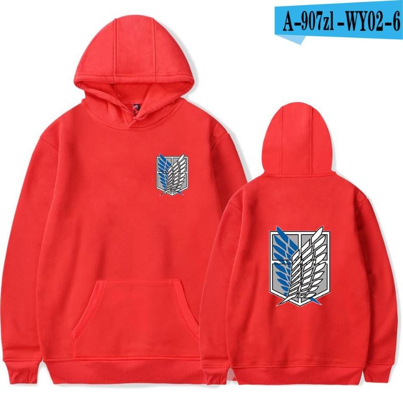 Attack on Titan Survey Corps Mikasa Ackerman Allen Wings of Freedom  Anime Peripheral Outerwear Autumn Winter Hoodie Sweatshirt