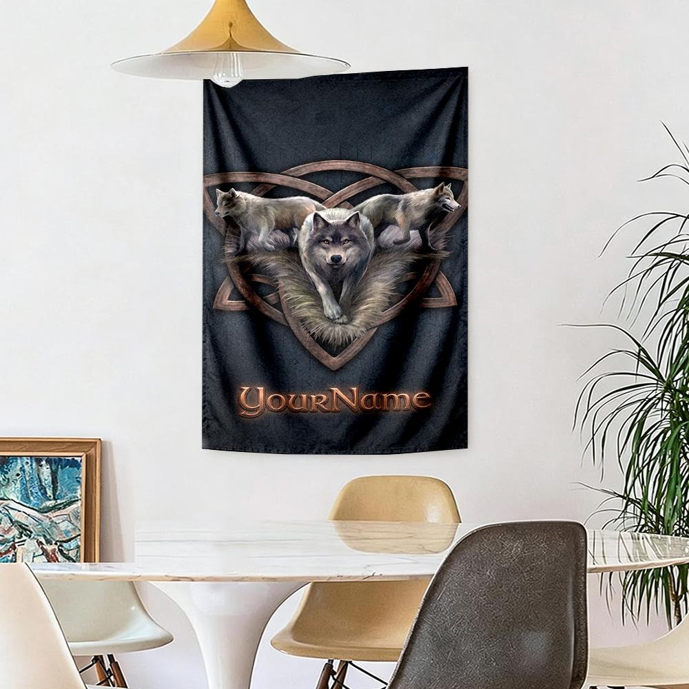 Gothic Illustrations Custom Your Name Wall Decor Tapestry Art For Pet Memorial Birthdaywedding Party Backdrop Family Gift