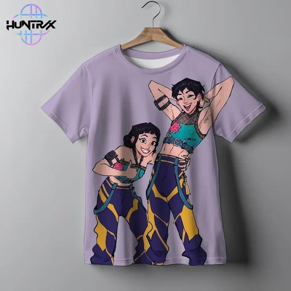 

Kpop Demon Hunters Harajuku Anime 3D Print Sports Boy Girl T-shirt Street Fashion Girl Group Hip-hop Children Short-sleeve Top 160