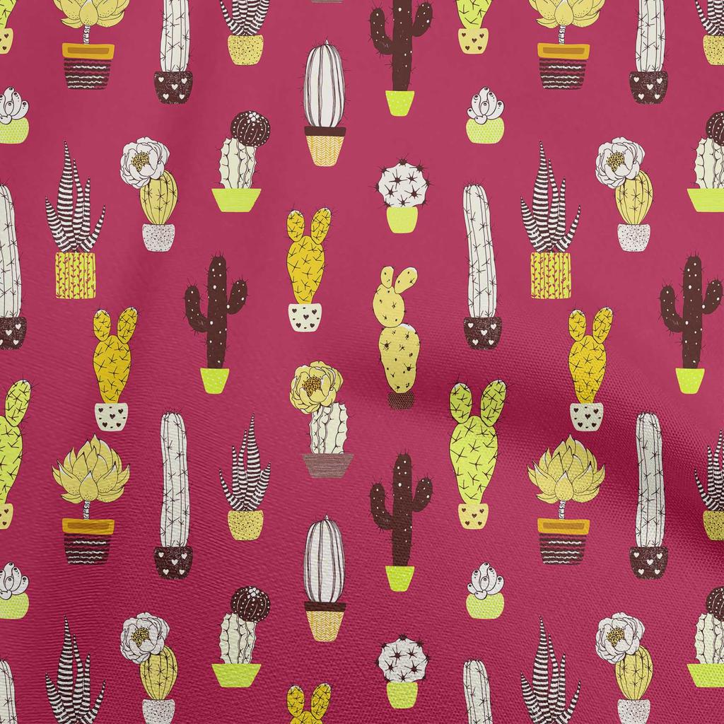 oneOone Cotton Flex Dusty Gray Fabric Cactus Sewing Fabric By The Yard Printed Diy Clothing Sewing Supplies 40 Inch