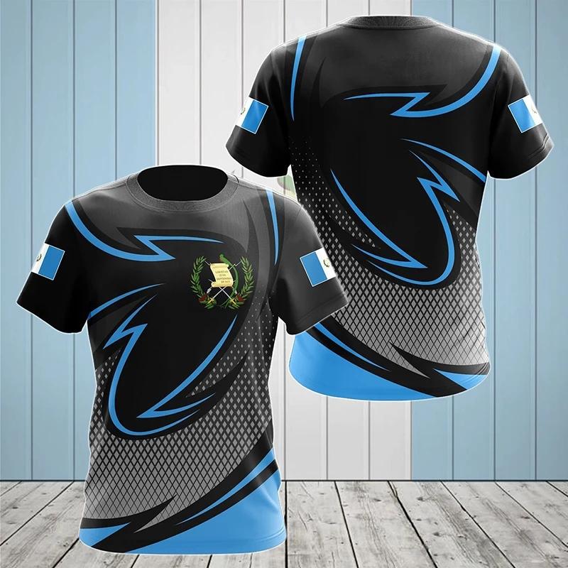 

GUATEMALA Themed 3D Pattern Print Men s Crew Neck Short Sleeve T-shirt Casual Summer T-Shirt For Daily Wear And Vacation Resorts 6XL