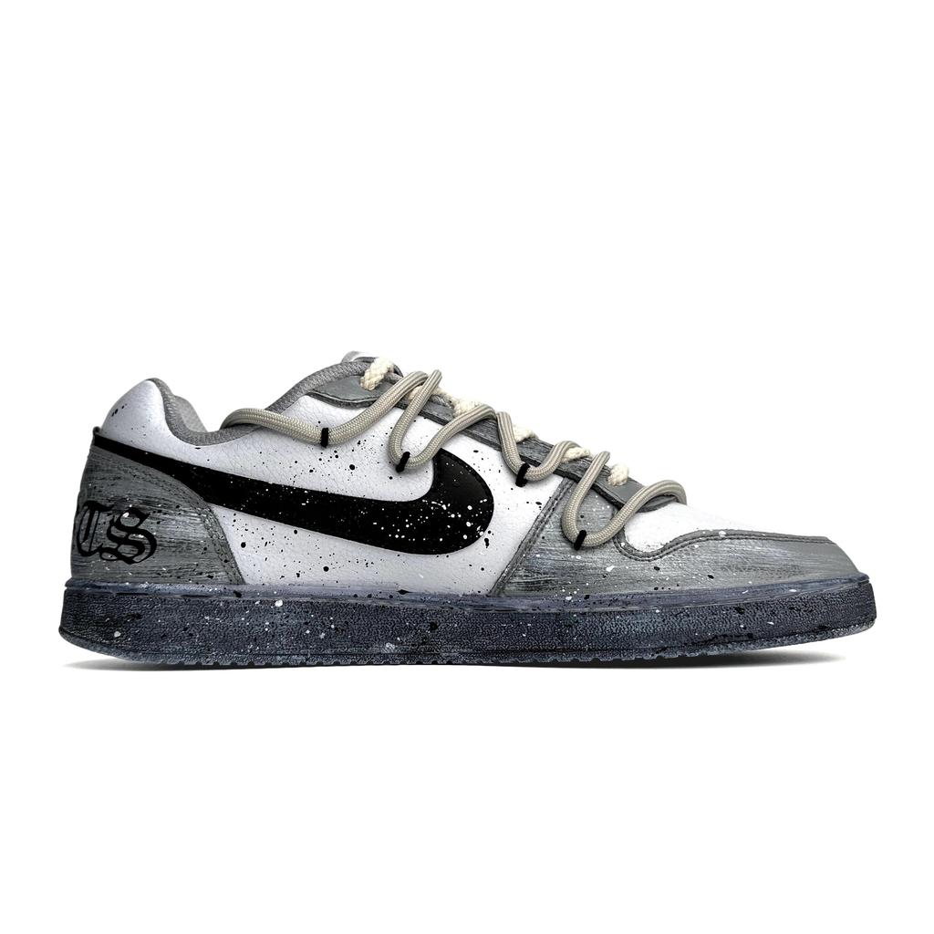 Nike EBERNON Low Top Skateboard Shoes Men's Gray White Black AQ1775-100(Team87-)