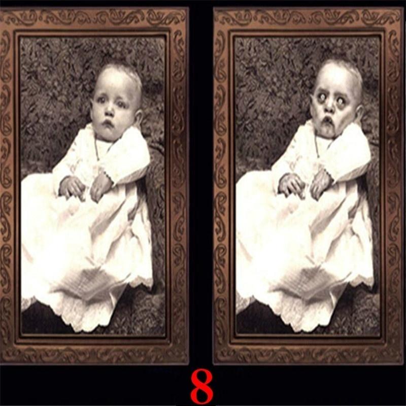 3D Changing Face Ghost Picture Frame Halloween Wall Decor Horror Hanging Prop For Haunted House Party Indoor Festival Decor