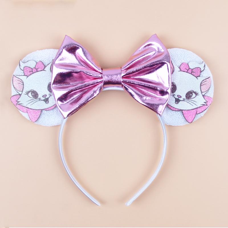 Nieuwste Mickey Mouse Oren Hoofdband Kid Adult Festival Party Pailletten Strik Haarband Vrouwen Baby Girl Party Haar Accessoires