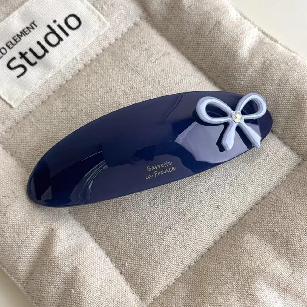 Vintage Spring Clip Hair Clips Acetate Barrettes Headdress Sweet Bow Hairpins  For Women Girls