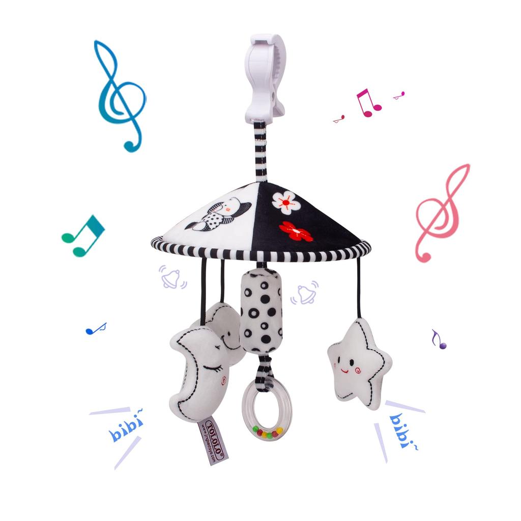 ALLMIRA Car Seat Toy Stroller Mobile Hanging Baby Toy Baby Mini Mobile Attachable Car Baby Seat Car Mobile for Outings and Trips