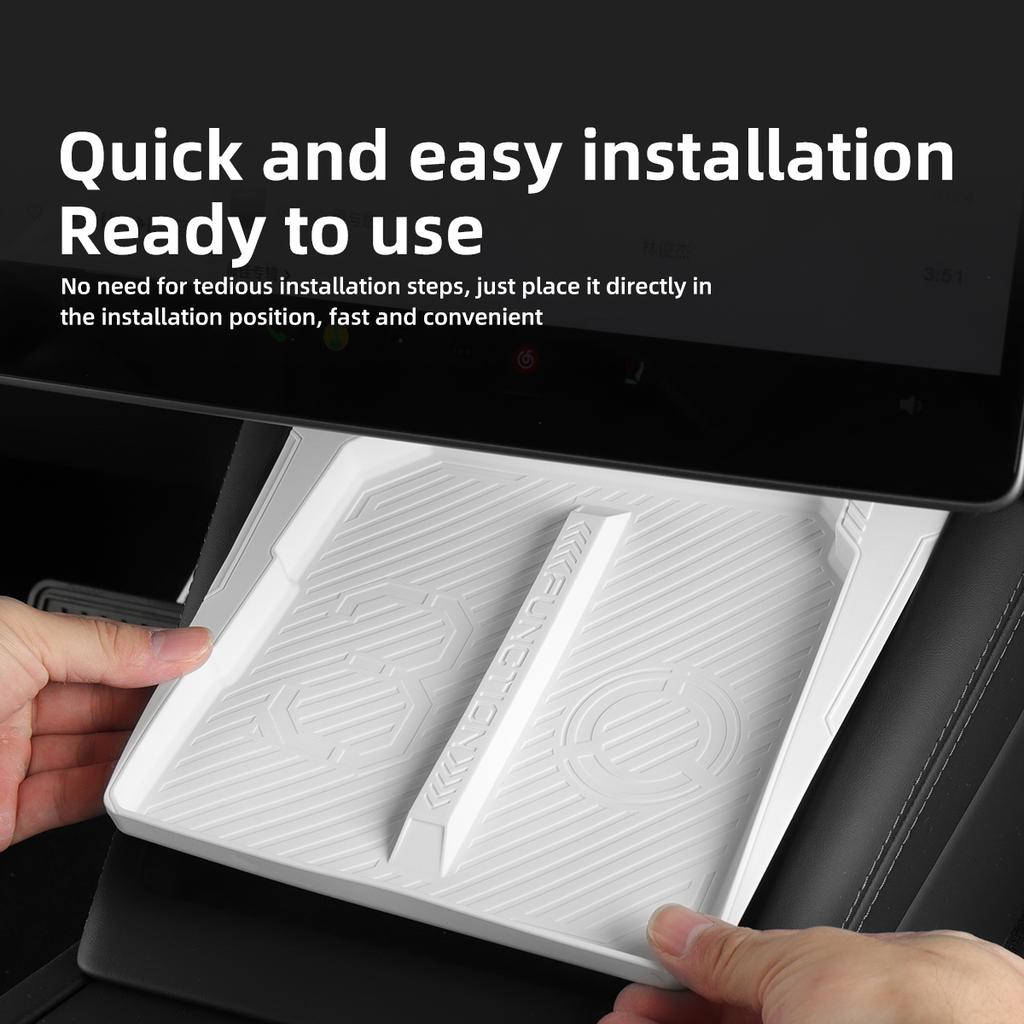 For Tesla Model 3 Wireless Charging Pad model3 Highland 2025 2025 Silicone Dust-Proof Charger Mat Car Interior Accessories