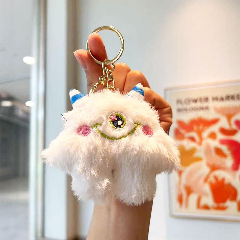 

Adorable And Soft Plush Monster Keychain Cartoon Bag Accessory Ideal For Gift Giving StyleA