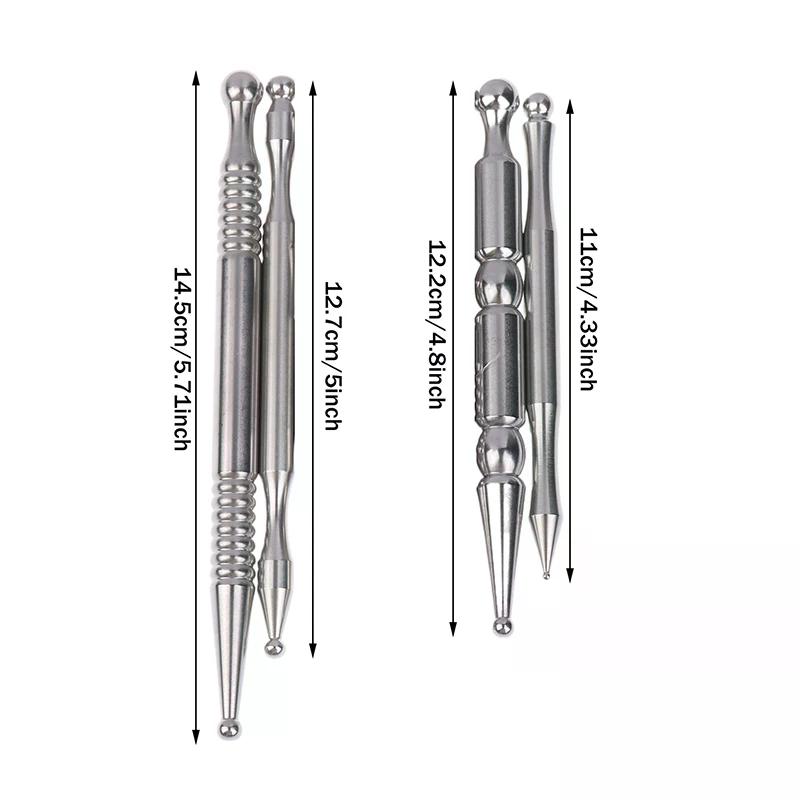 1 Pezzo Penna per Agopuntura, Strumenti per Riflessologia Facciale Acciaio Inossidabile, Strumento Massaggiatore Punto Trigger, Strumento per Massaggio Tessuti Profondi