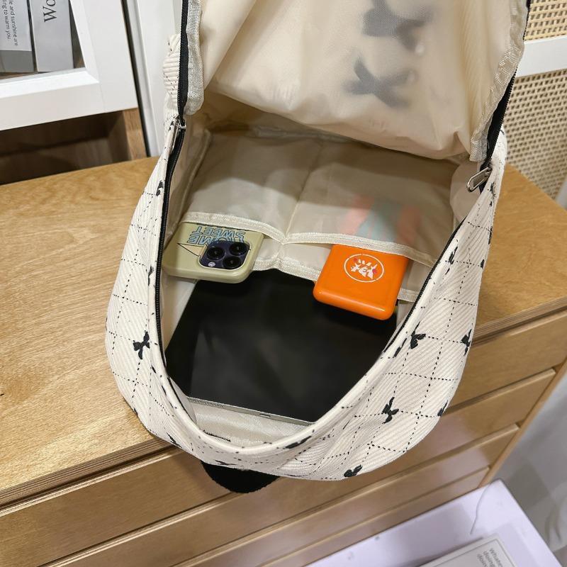 Χαριτομένο Σακίδιο από Κορδουάνι με Σχέδιο Φιόγκου Καθημερινό Casual Σακίδιο για Γυναίκες Ελαφρύ Σχέδιο με Κορδόνια Ιδανικό για Σχολείο Ταξίδια Μετακίνηση και Μοδάτες Εμφανίσεις