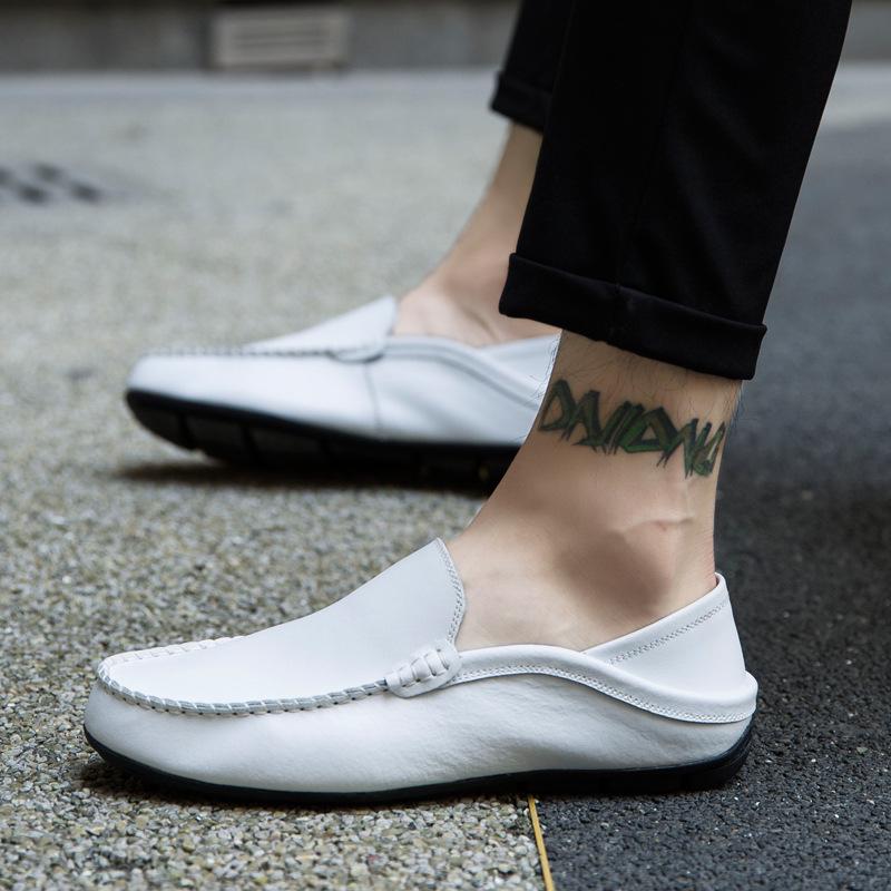 Men Loafers Comfortable Flat Shoes Slip On Leather Driving Shoes Spring Summer Casual Shoes