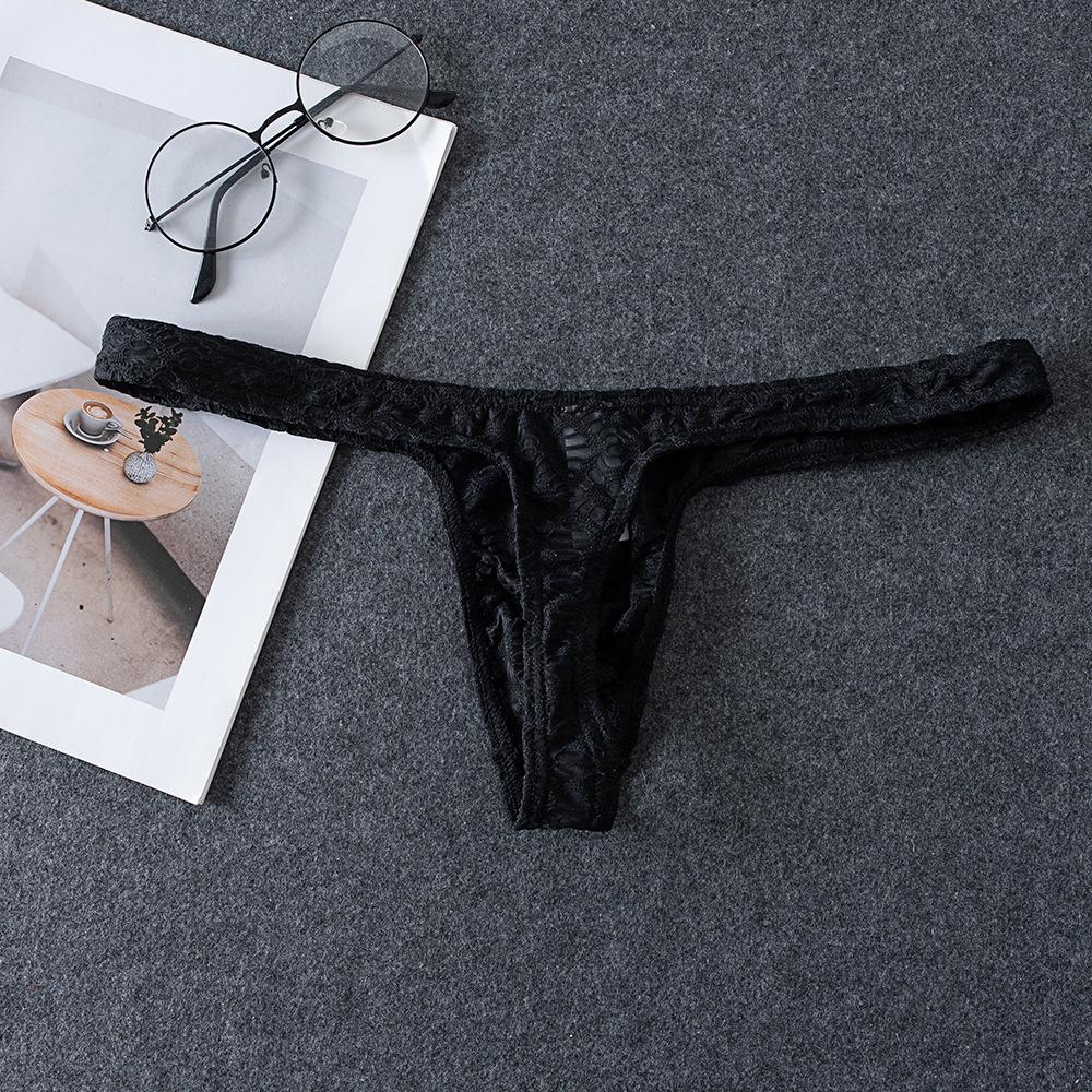 Stilvoller Jacquard-Tanga für Herren mit niedrigem Bund und auffälligem Bund
