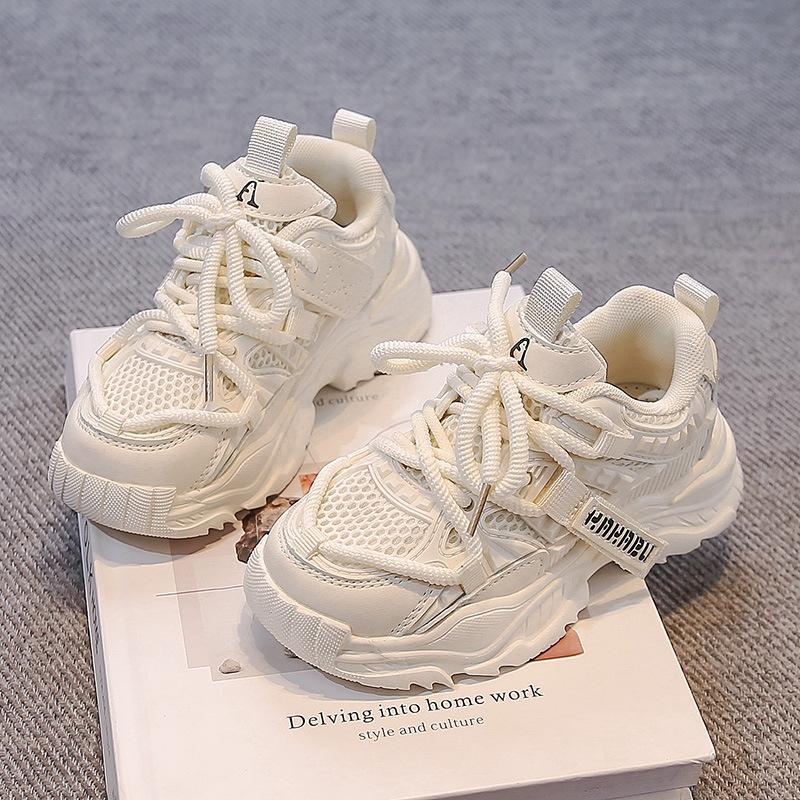 Kids Breathable Mesh Thick Sole Casual Sneakers