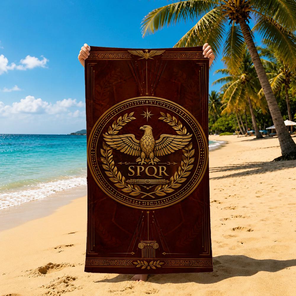Gold Imperial Eagle Rome Towel Towel Soft Pool Gift For Travel Gym Shower Cool Camping Quick Dry Sports Large Beach Towel