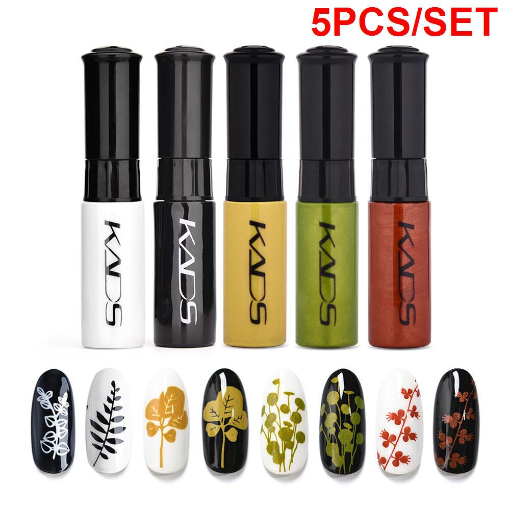 kads Neglestemplingslakksett Neglekunstlakk 7ml Print Lakk Utskrift Polish Neglelakk Manikyrlakk