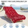 Quick Drying Beach Towels Paisley Red Bandana Oversized 30X60Inch Printing Towel Super Absorbent Pool Towel Blanket
