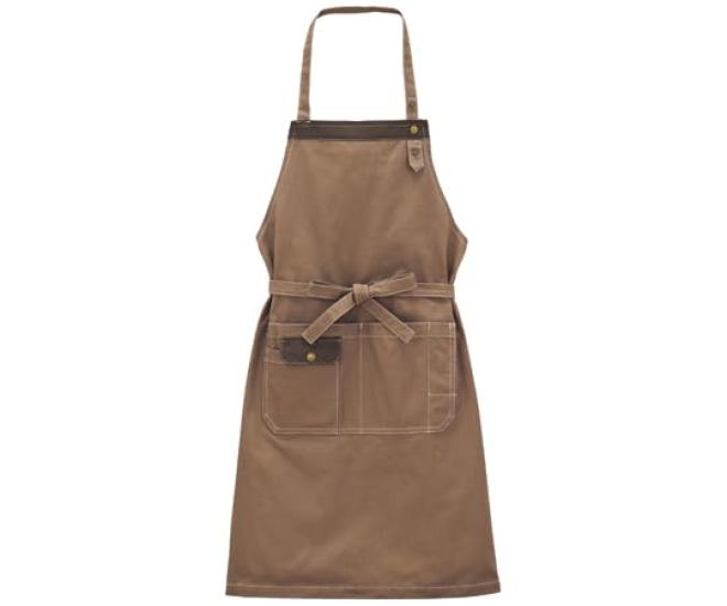 Bib Apron FK7203 Mocha [Face Mix]