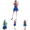Women's Super Mario Bros Luigi Costume With Breathable Spandex And Exquisite Workmanship