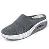 Xia's new large-size lazy one-pedal bag head mesh thick-soled slippers women's slope heel slippers women's