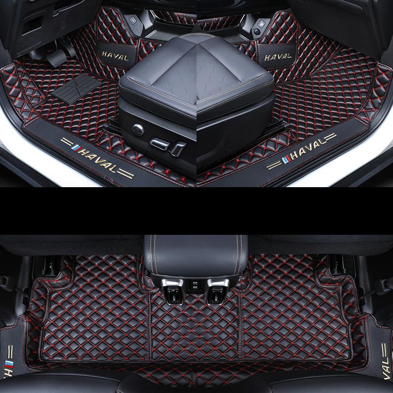 For GWM Haval Dargo 2022 2021 Car Floor Mats Double Layer PU Leather Foot Pad Interior Floorliner Auto Accessories For LHD