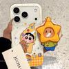 Cartoon Cute iPhone Case for Apple 17 Pro Max/16 Plus: Artistic Shin-chan Love Star Design