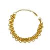 18K Goldplattierter Titanstahl Geflochtene Halskette Armband - Damen Cross-border Hip Hop Schlüsselbein Kette mit Vakuum Farbhaltigkeit