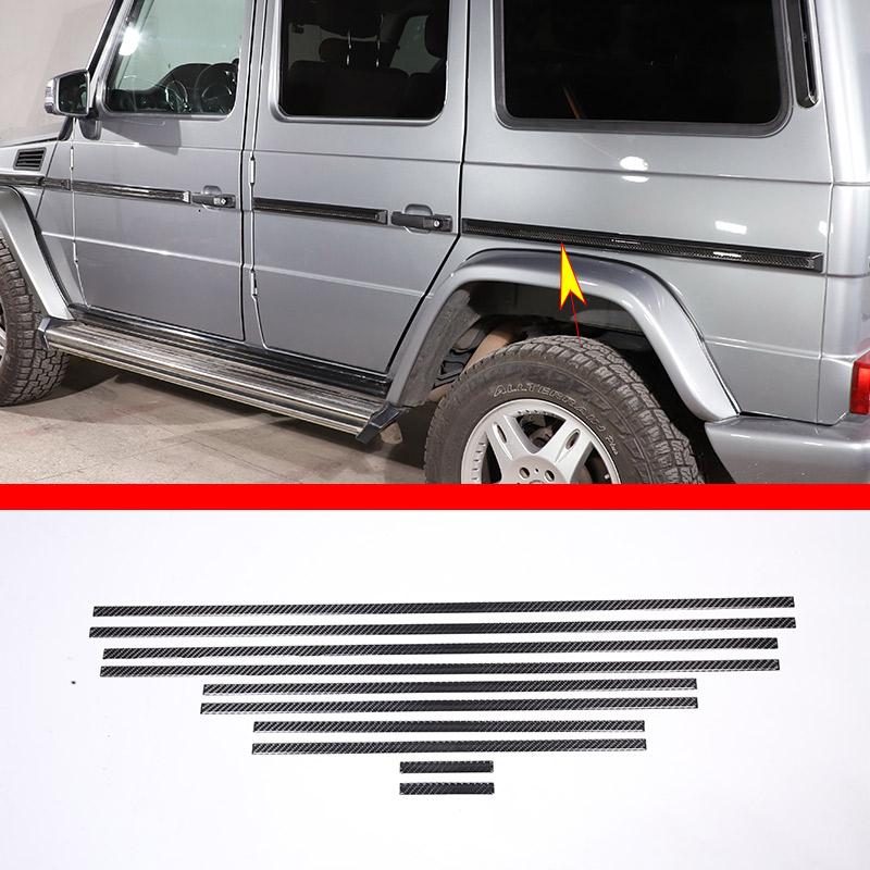 Soft carbon For Mercedes Benz G class W463 2013-18 Car Air Outlet Door Handle Trim sticker Inner & Outer Decoration Accessories
