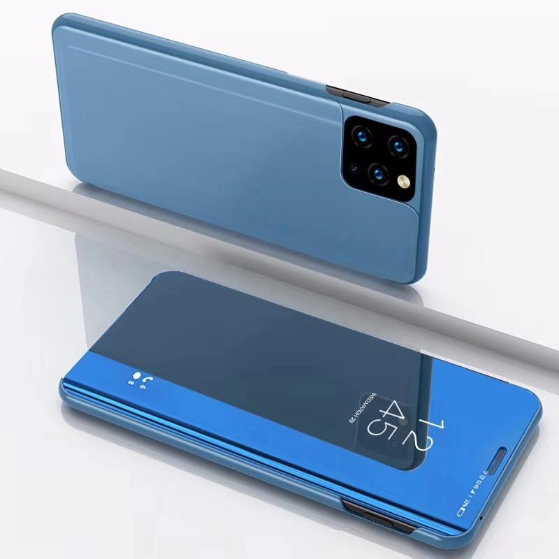 Pouzdro na telefon s plnou ochranou, zrcadlovým flipovým držákem pro iPhone 16 17 Air 15 14 Plus 13 12 11 17 Pro Max 7 8 16E, nárazuvzdorný zadní kryt
