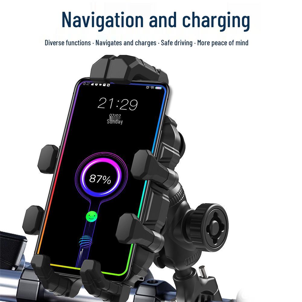 Wireless Fast-Charging Motorcycle & Scooter Phone Holder