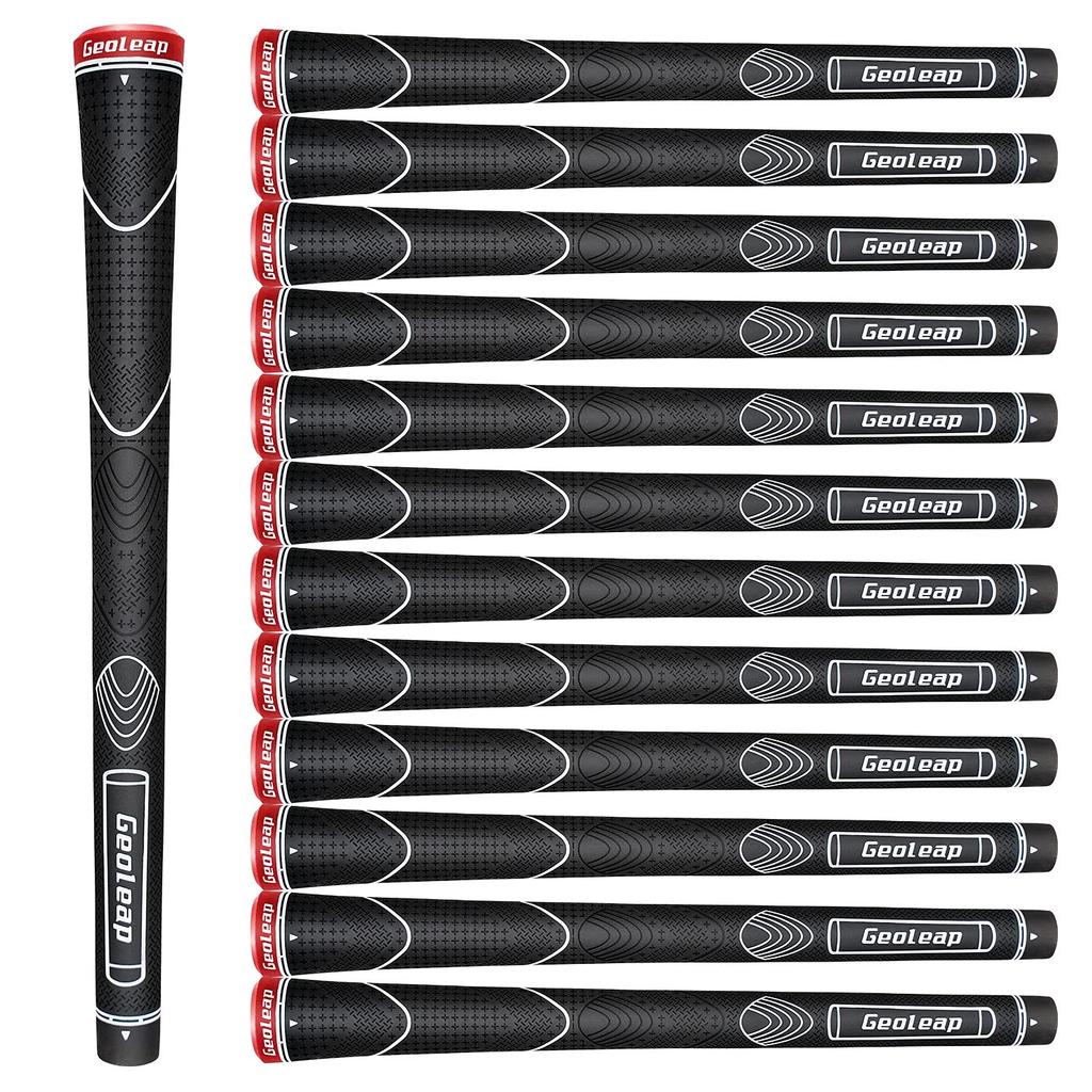 Geoleap Rubber Golf 6 Color Thumb Soft Comfortable Hybrid Golf Club Grips Glory-T Grips, 13-Piece Set, Standard/Medium, Options, Pattern, Feel,