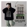 The Pink Oversized Lettering Waffle Hoodie  4 Colors 