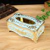 Artistic Floral Print ABS Tissue Holder With Easy Open Lid Sophisticated Decors Tissue Box For Convenient Refills