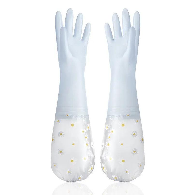Waterproof Housework Cleaning Gloves Kitchen Cleaning Latex Household Dishwashing Laundry Gloves Wear Resistant Rubber Gloves